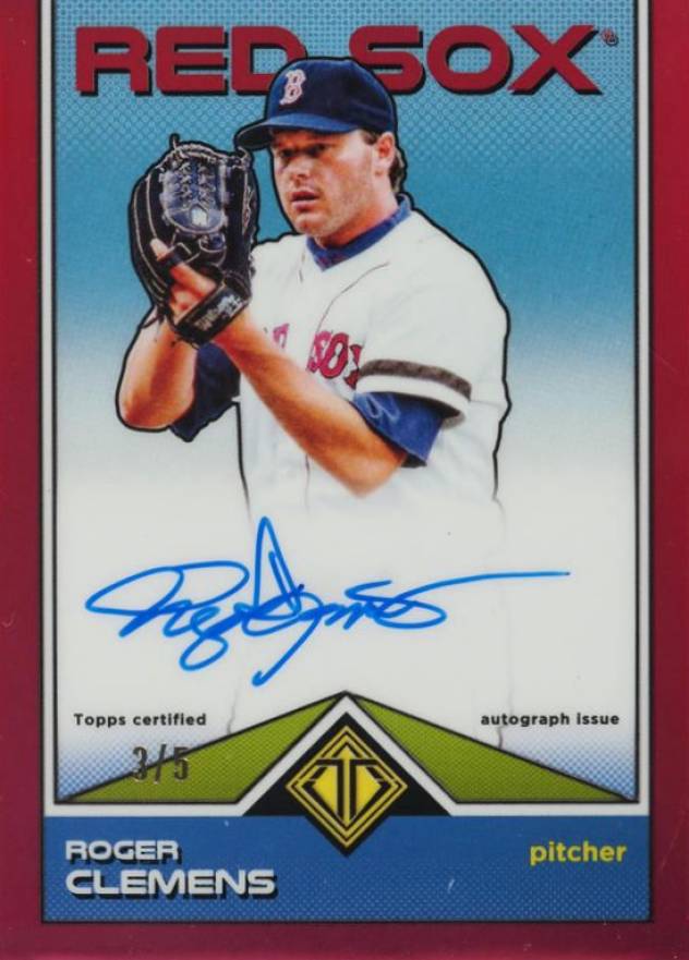 2024 Topps Transcendent Collection Transcendent Icons Chrome Autographs Roger Clemens #RC Baseball Card