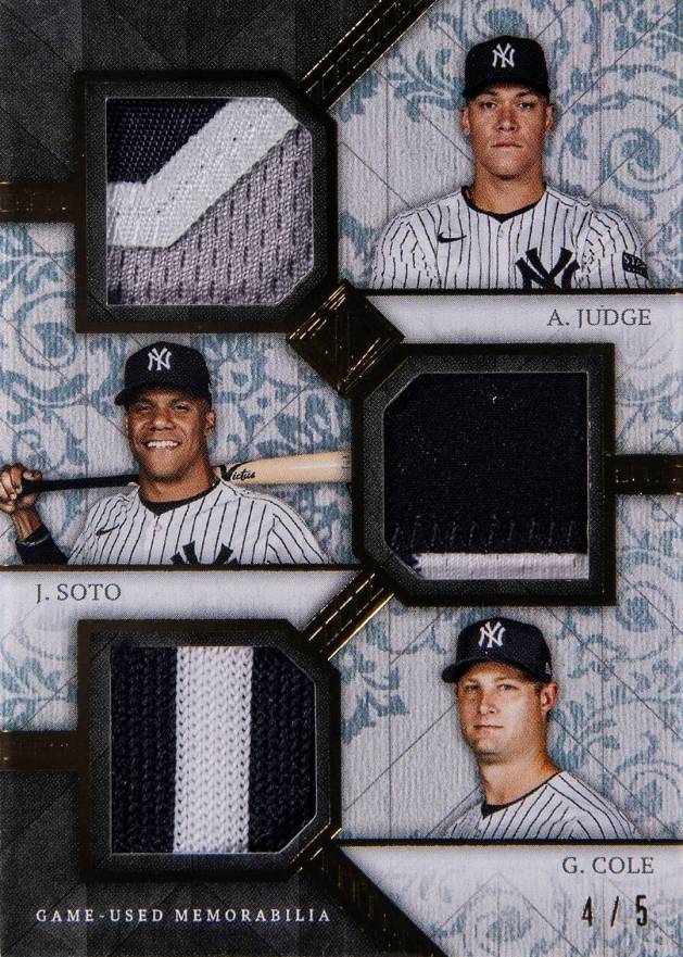 2024 Topps Transcendent Collection Transcendent Collection Triple Patches Aaron Judge #JSC Baseball Card