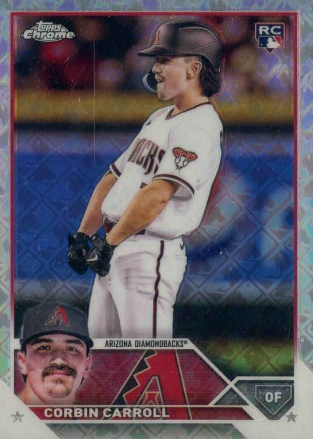2023 Topps Chrome Logofractor Edition Corbin Carroll #95 Baseball Card