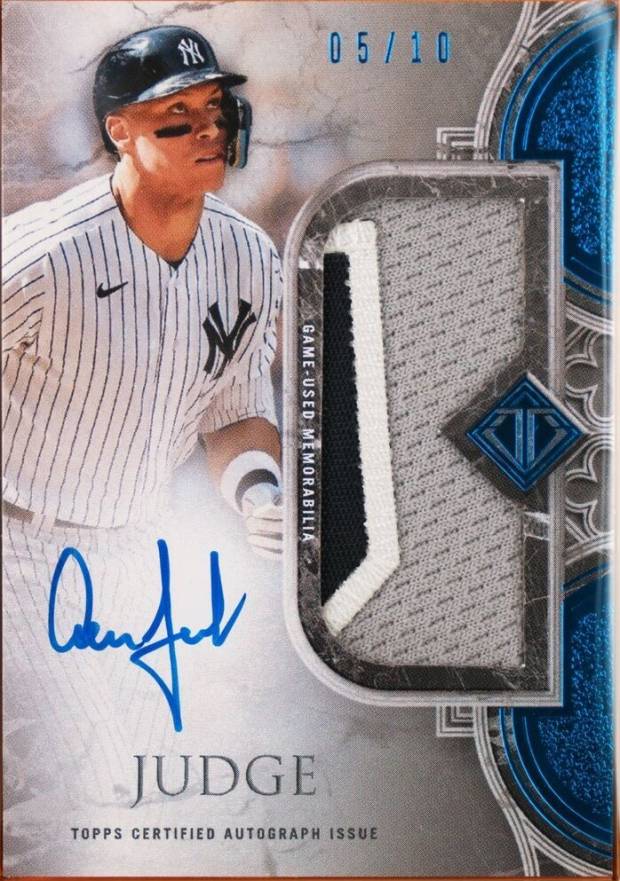 2023 Topps Transcendent Collection Transcendent Collection Patch Autographs Aaron Judge #AJ Baseball Card