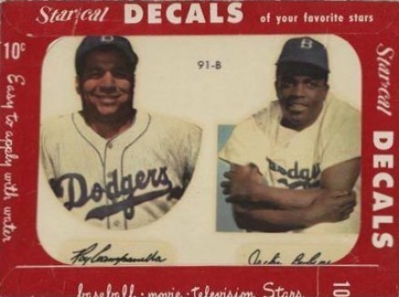 1952 Star-Cal Decals Type 2 Jackie Robinson #91-b Baseball Card