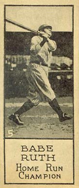 1924 Willard Chocolate Sports Champions Babe Ruth #5 Baseball Card 