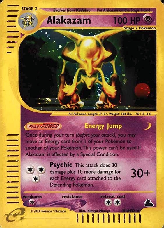 alakazam pokemon card holo Original RARE Vintage 1995 Alakazam #1 Holographic 1/102 Pokemon Card