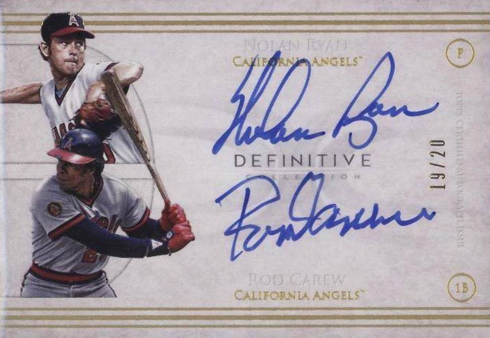 2017 Topps Definitive Dual Autograph Collection Nolan Ryan #RC Baseball Card