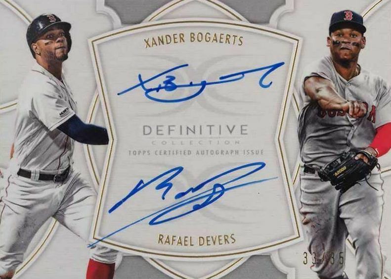 2020 Topps Definitive Collection Dual Autograph Collection Rafael Devers #BD Baseball Card