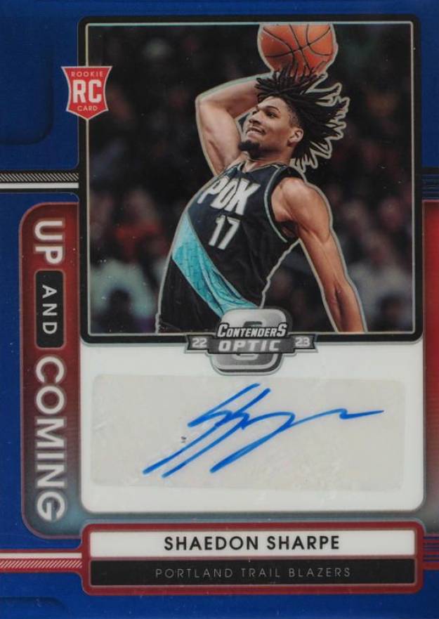 2022 Panini Contenders Optic Up and Coming Autographs Shaedon Sharpe #UCASHS Basketball Card