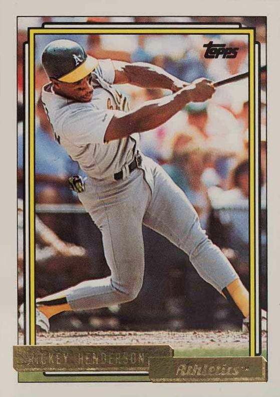 1992 Topps Gold Rickey Henderson #560 Baseball Card