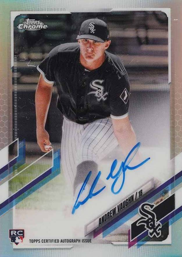2021 Topps Chrome Rookie Autographs Andrew Vaughn #RAAVA Baseball Card