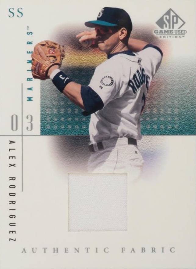 2001 SP Game-Used Authentic Fabric Alex Rodriguez #AR(M) Baseball Card