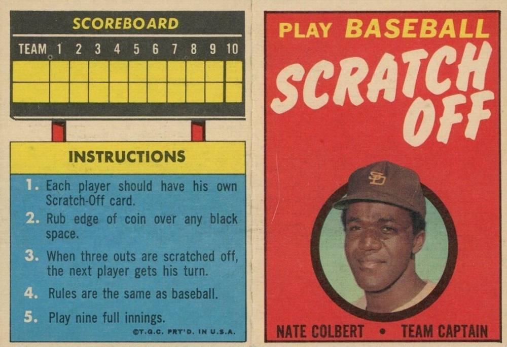 1971 Topps Scratch-Offs Nate Colbert # Baseball Card