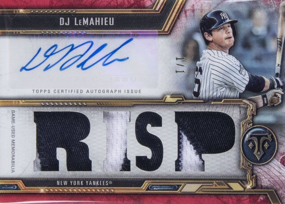 2020 Topps Triple Threads Autograph Relics D.J. LeMahieu #DJL4 Baseball Card
