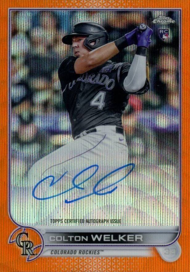 2022 Topps Chrome Rookie Autographs Colton Welker #RACWE Baseball Card
