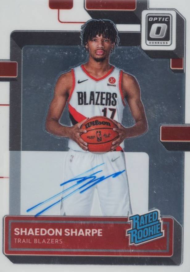 2022 Panini Donruss Optic Shaedon Sharpe #249 Basketball Card