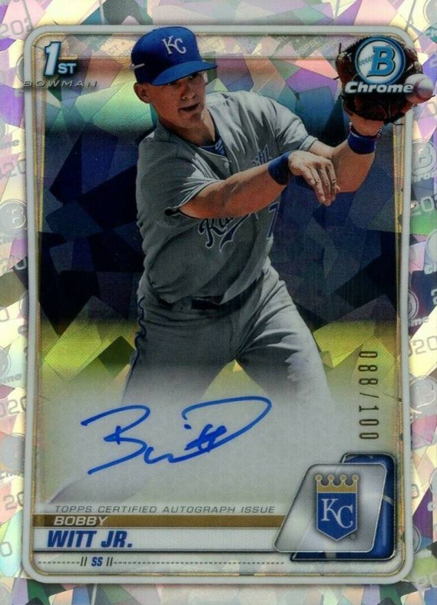 2020 Bowman Chrome Prospect Autographs Bobby Witt Jr. #CPABWJ Baseball Card