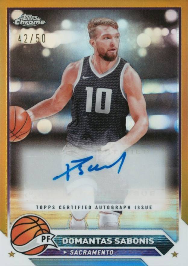 2023 Topps Chrome Topps Chrome Autographs Domantas Sabonis #CGDS Basketball Card