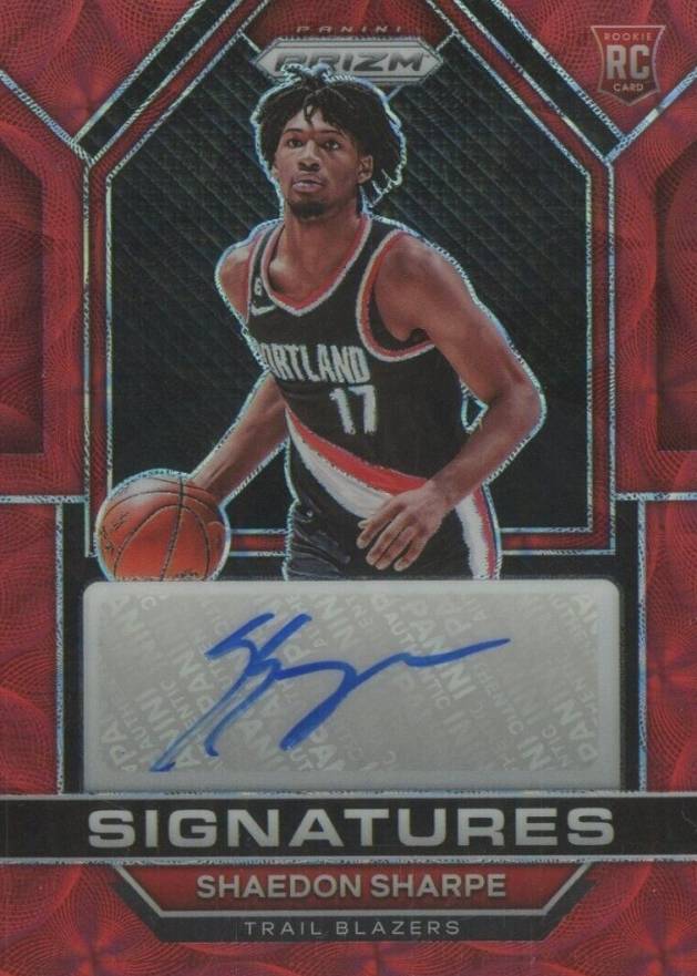 2022 Panini Prizm Rookie Signatures Shaedon Sharpe #RSISHA Basketball Card