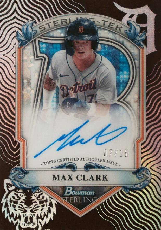 2024 Bowman Sterling Sterling Tek Autographs Max Clark #STAMC Baseball Card