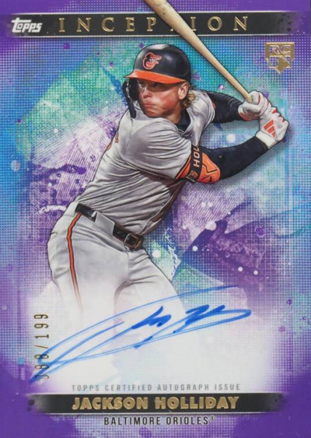 2024 Topps Inception Base Rookie and Emerging Star Autographs Jackson Holliday #BRESJH Baseball Card