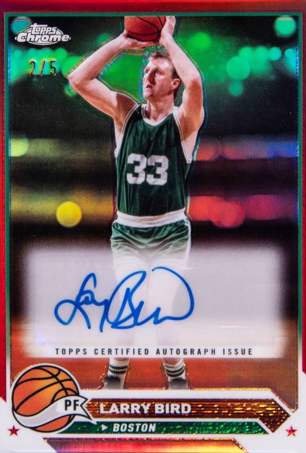 2023 Topps Chrome Topps Chrome Autographs Larry Bird #CGLB Basketball Card