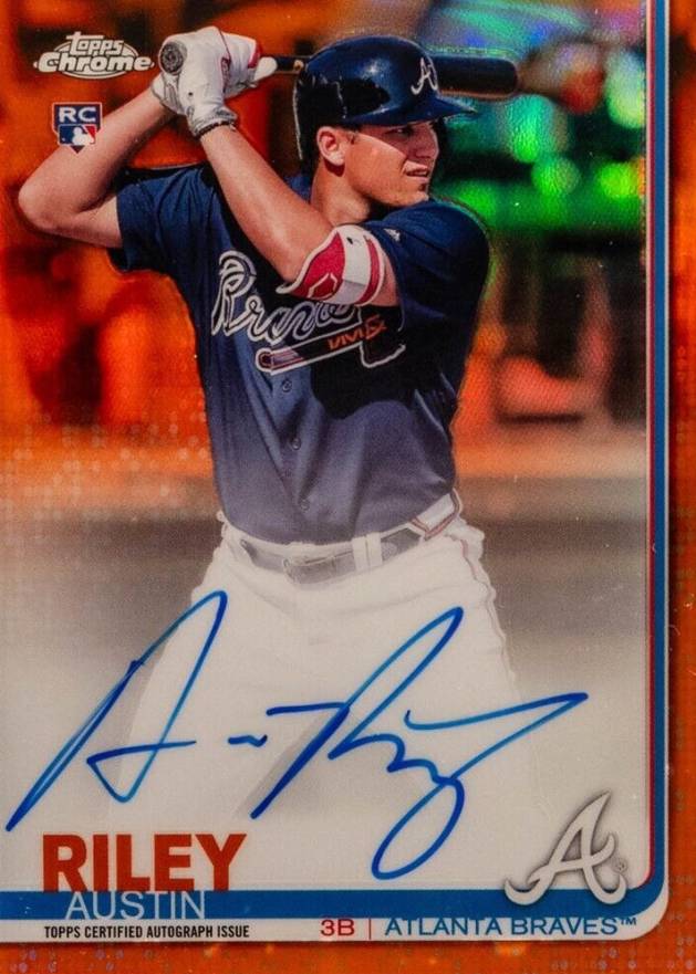2019 Topps Chrome Rookie Autographs Austin Riley #RA-AR Baseball Card