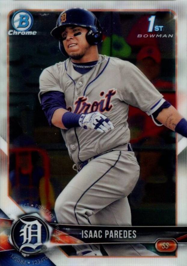 2018 Bowman Prospects Chrome Isaac Paredes #76 Baseball Card