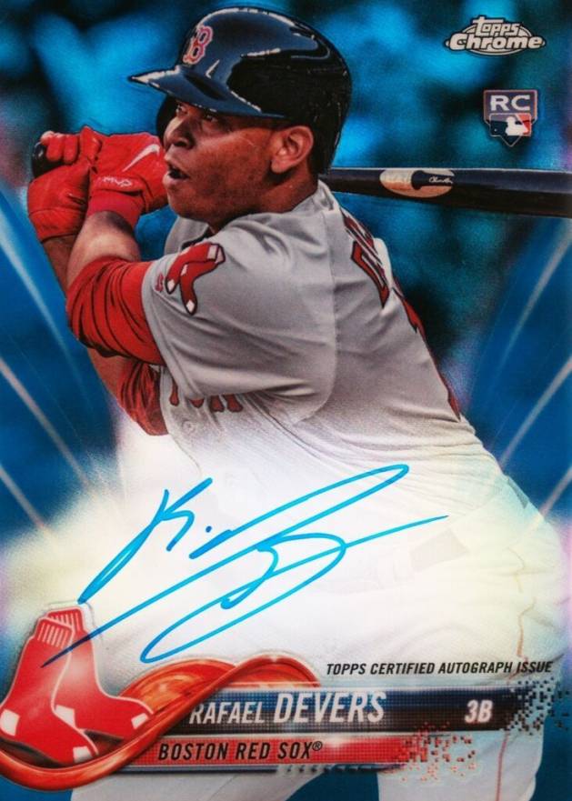 2018 Topps Chrome Rookie Autograph Rafael Devers #RA-RD Baseball Card