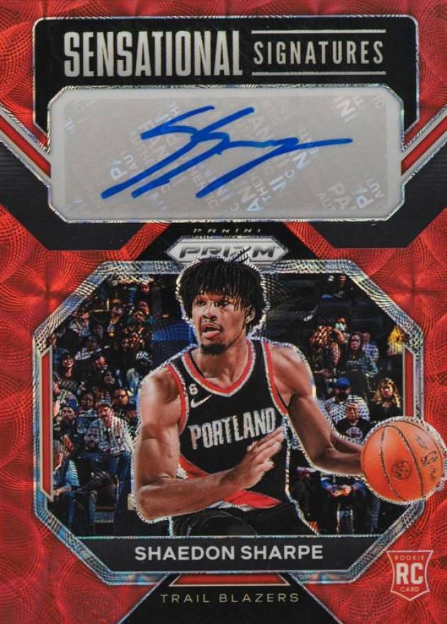 2022 Panini Prizm Sensational Signatures Shaedon Sharpe #SSSR Basketball Card
