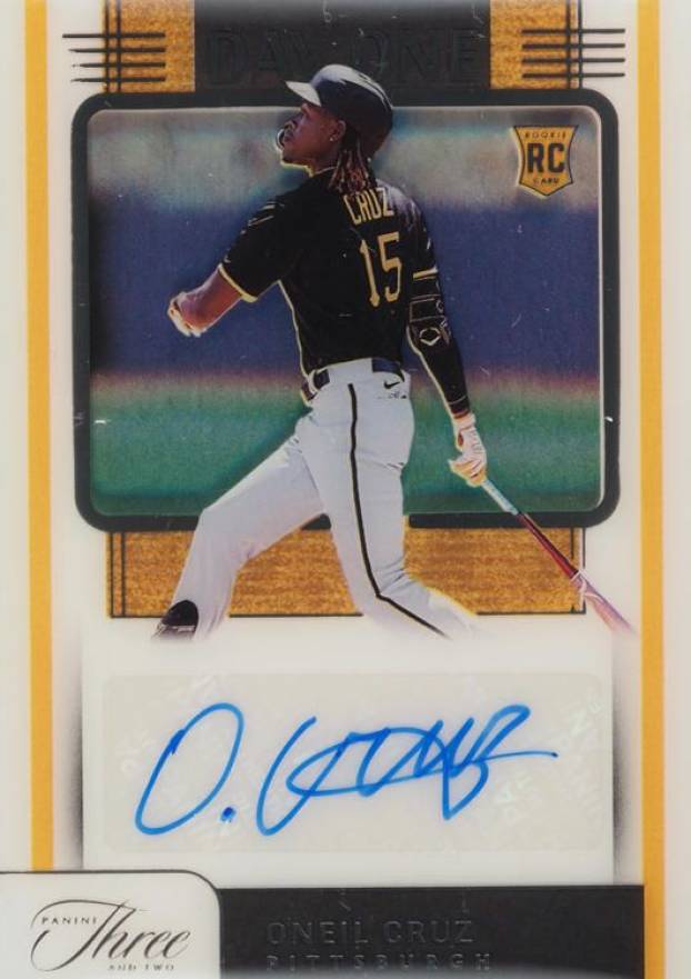 2022 Panini Three and Two Day One Autographs Oneil Cruz #DOAOC Baseball Card