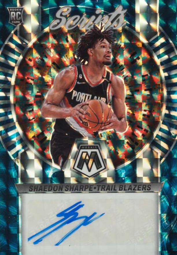 2022 Panini Mosaic Rookie Scripts Shaedon Sharpe #RSSST Basketball Card