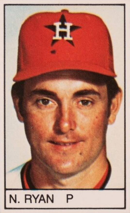 1983 All-Star Game Program Inserts-Hand Cut Nolan Ryan # Baseball Card