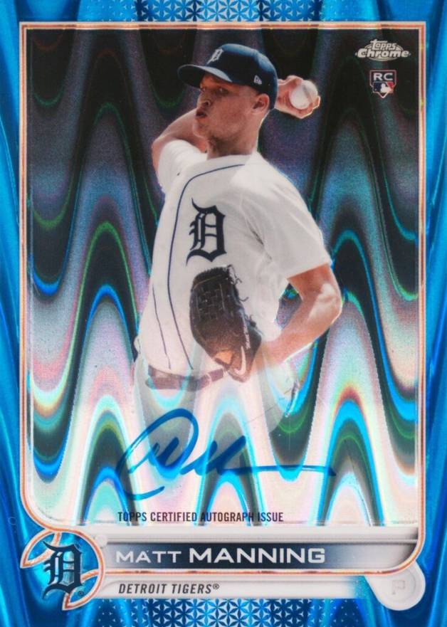 2022 Topps Chrome Rookie Autographs Matt Manning #RAMM Baseball Card