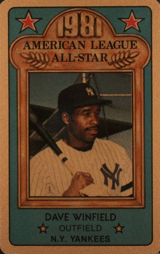 1981 Perma-Graphics All-Star Credit Cards Dave Winfield #18 Baseball Card