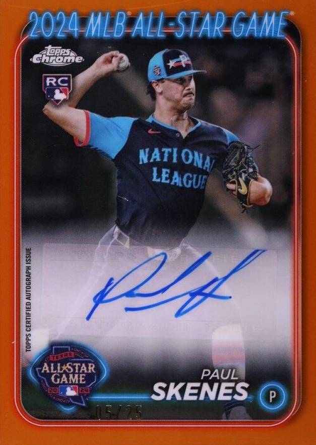 2024 Topps Chrome Update 2024 All-Star Game Autographs Paul Skenes #PS Baseball Card