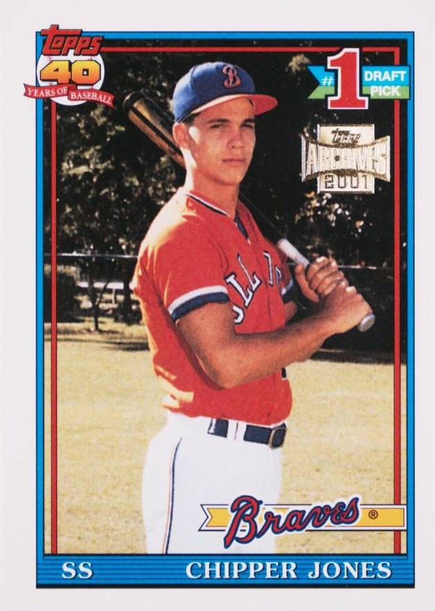 2001 Topps Archives Future Rookie Reprint Chipper Jones #2 Baseball Card