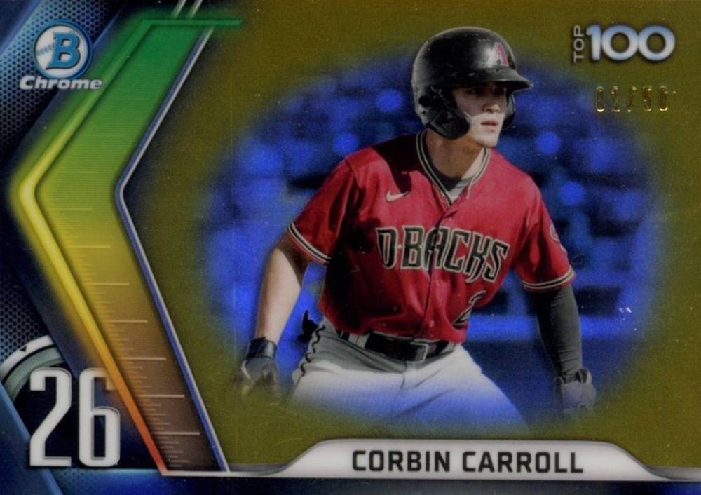 2022 Bowman Chrome Scouts' Top 100 Corbin Carroll #BTP26 Baseball Card