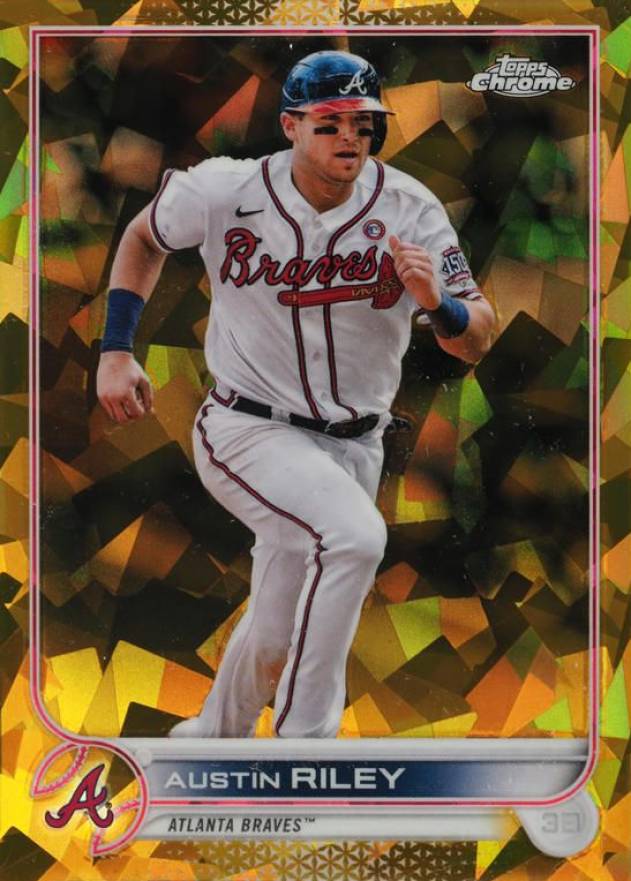 2022 Topps Chrome Sapphire Edition Austin Riley #115 Baseball Card