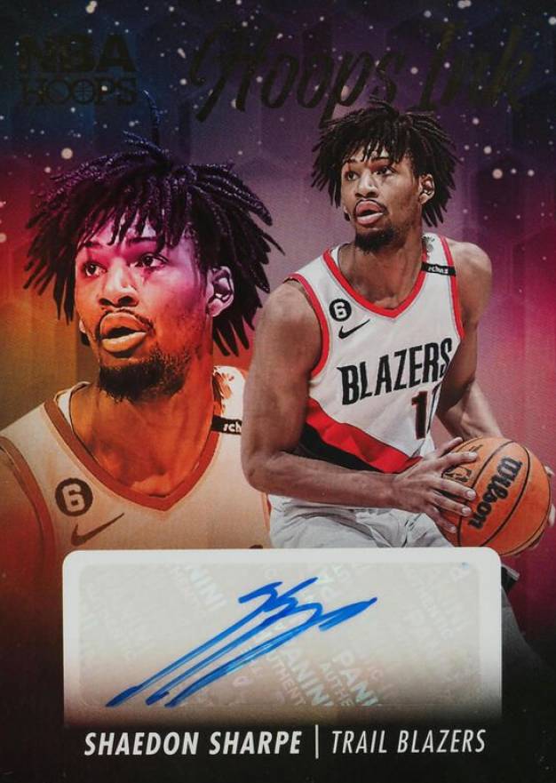 2023 Panini NBA Hoops Ink Shaedon Sharpe #HISHP Basketball Card