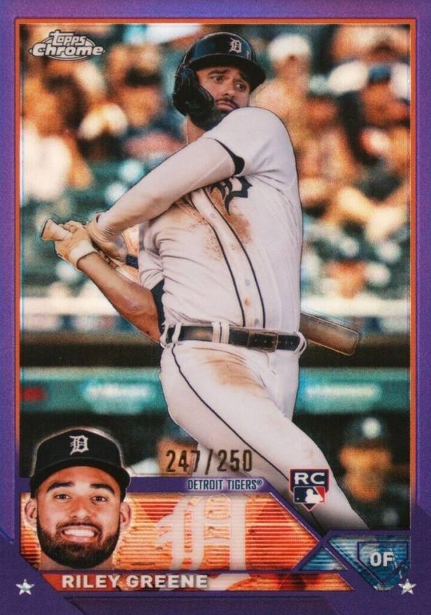 2023 Topps Chrome Riley Greene #182 Baseball Card