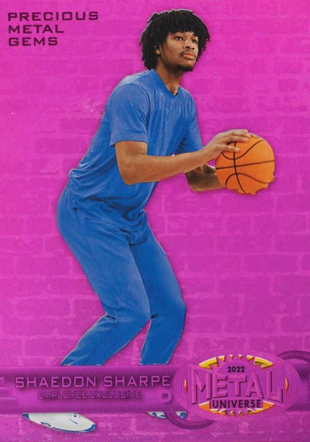 2023 Upper Deck Employee Exclusive Precious Metal Gems Shaedon Sharpe #UDSS Basketball Card