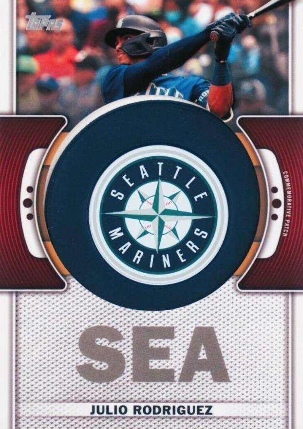 2023 Topps Team Logo Commemorative Patch Julio Rodriguez #TLPJR Baseball Card