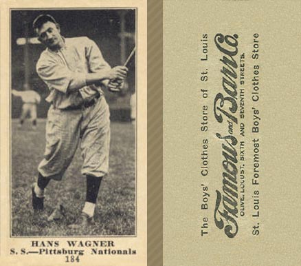 1916 Famous & Barr Co. Honus Wagner #184 Baseball Card
