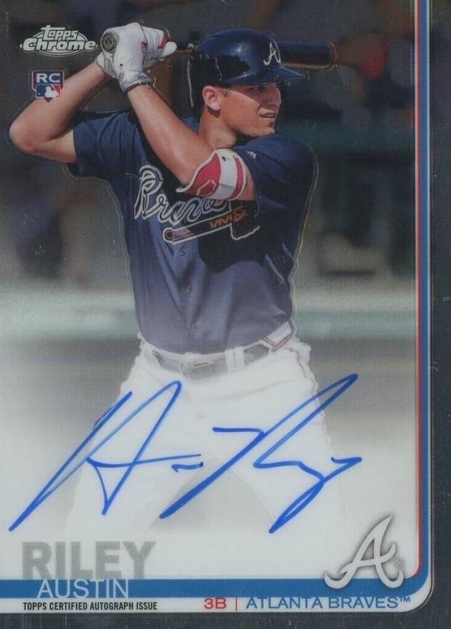 2019 Topps Chrome Rookie Autographs Austin Riley #RA-AR Baseball Card
