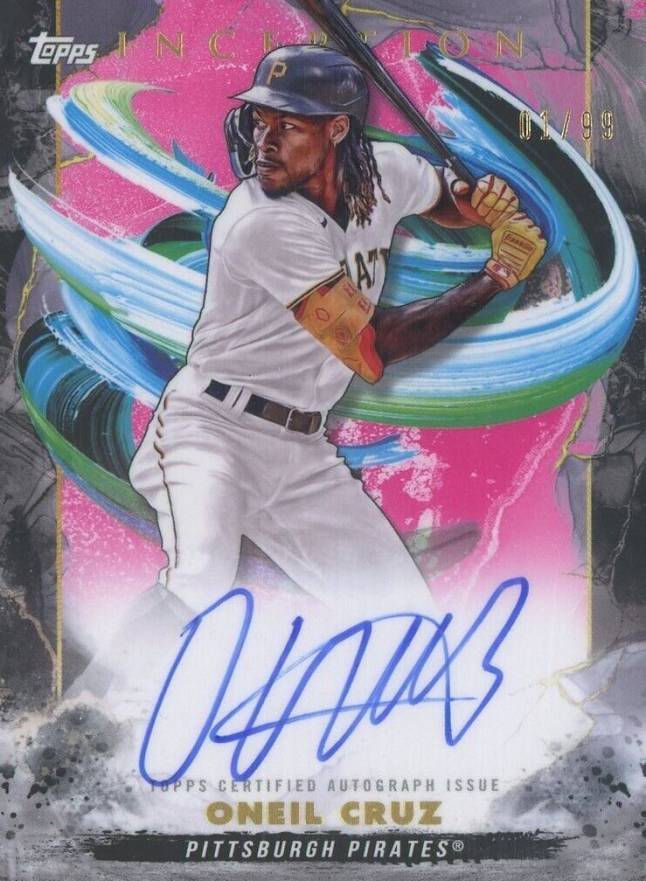 2023 Topps Inception Rookie & Emerging Stars Autographs Oneil Cruz #BRESOC Baseball Card