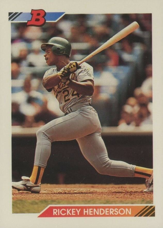 1992 Bowman Rickey Henderson #166 Baseball Card