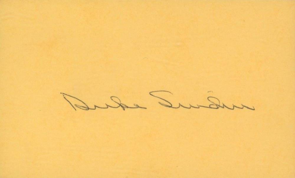 1999 Hall of Fame Autographs Duke Snider # Baseball Card