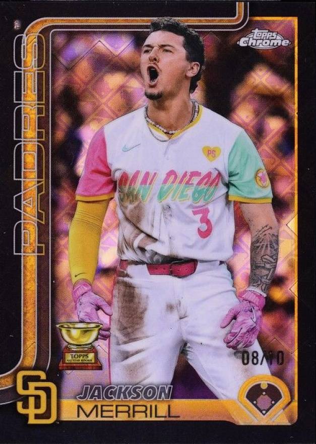 2025 Topps Chrome Logofractor Edition Jackson Merrill #61 Baseball Card