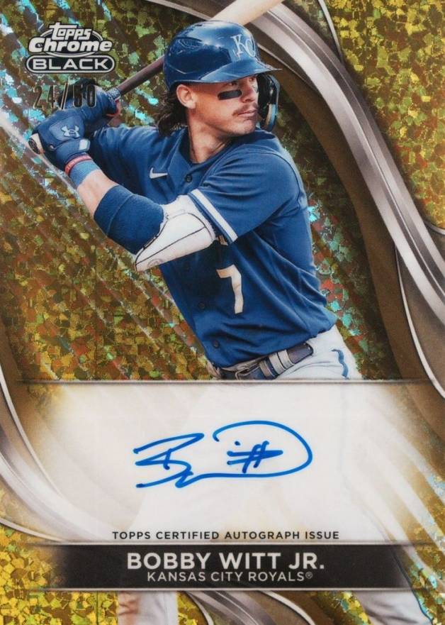 2024 Topps Chrome Black Autographs Bobby Witt Jr. #BWJ Baseball Card