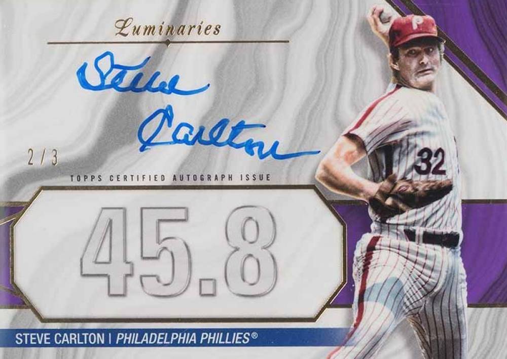 2022 Topps Luminaries Masters of the Mound Autographs Steve Carlton #MOMSC Baseball Card
