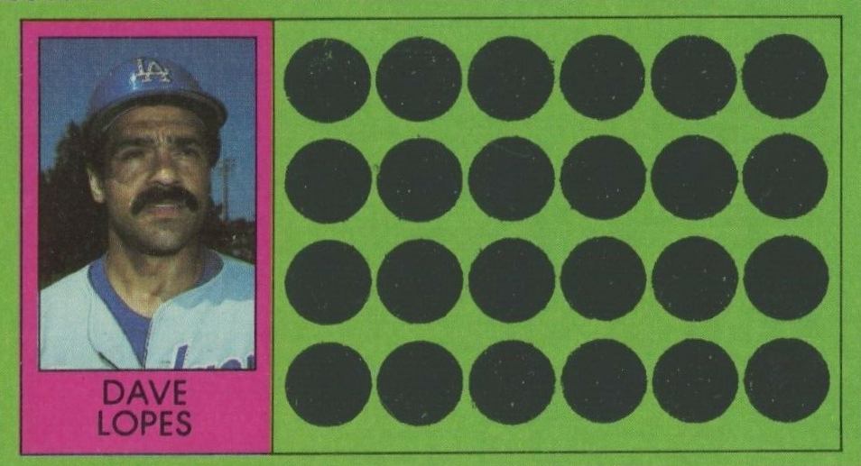 1981 Topps Scratch-Offs Davey Lopes #92 Baseball Card