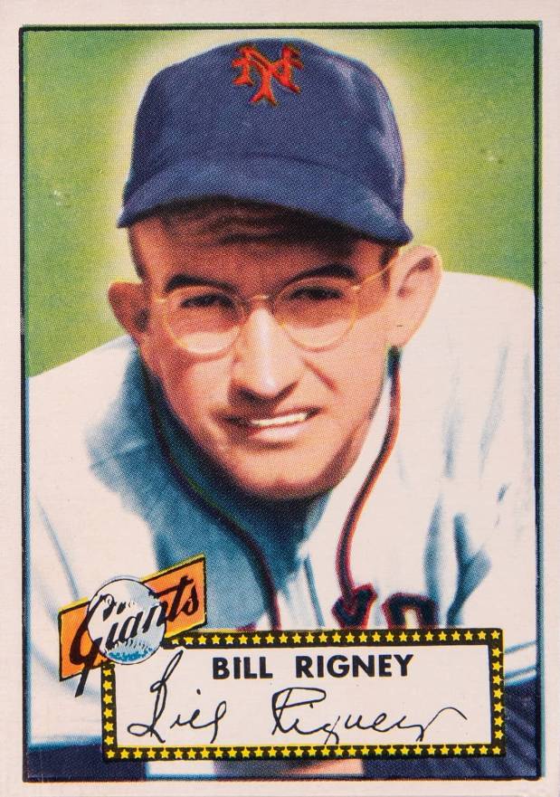 1952 Topps Bill Rigney #125 Baseball Card